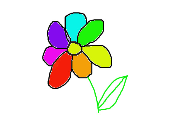 Rainbow flower