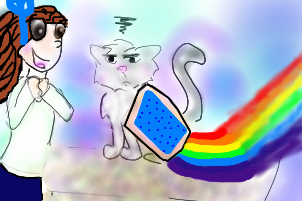 me and the blue berry nyan cat!!!
