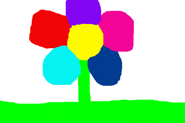 a simple, colorful flower