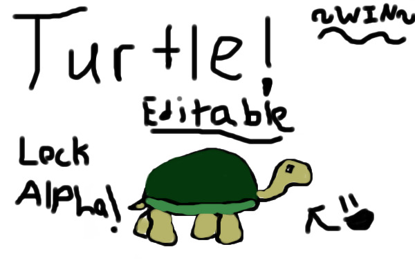 Turtle Editable! Comes with Lock Alpha!