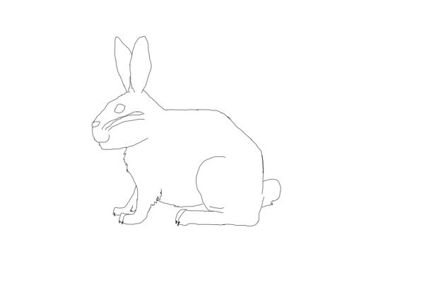 Late-Night Bunny Lineart