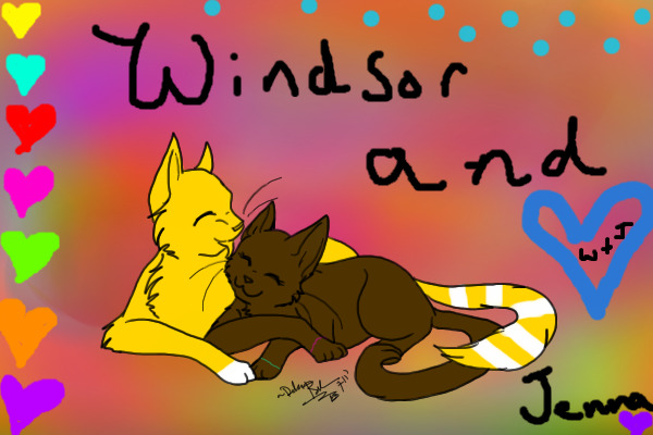 Windsor and Jenna as cats.