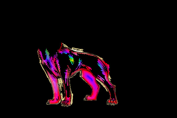 colorful dog?
