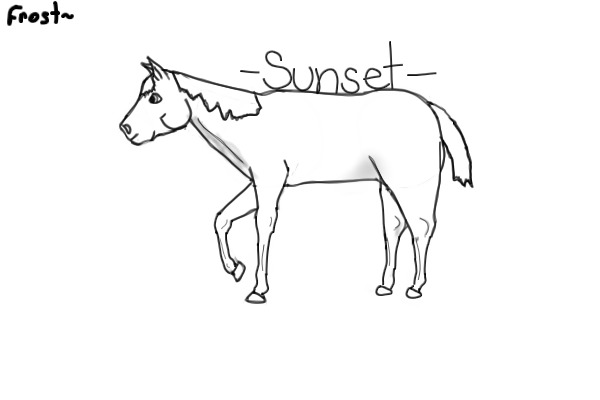 Sunset's Horse Lineart