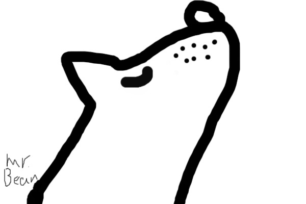 free sad wolf lineart