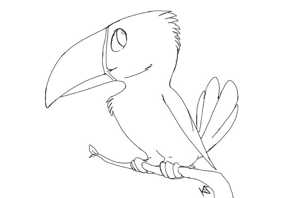 Toucan Line Art