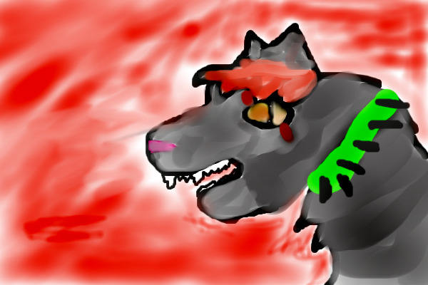 its a SCARY WOLF