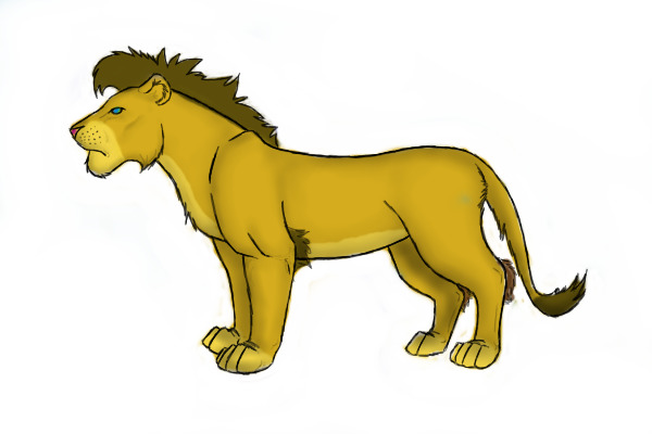 coloured in lion