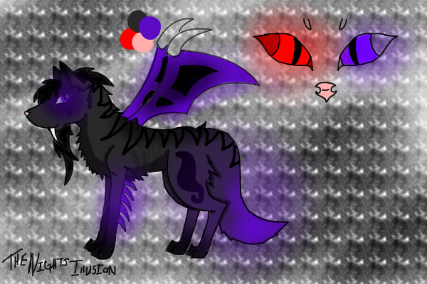 Contest Entry- Emo Purple Wolf