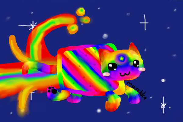 neon nyan cat
