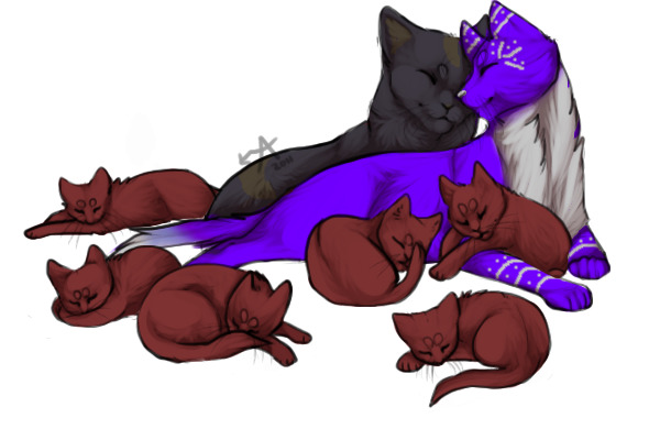 Draw Elif and Moonshadow's kittens!