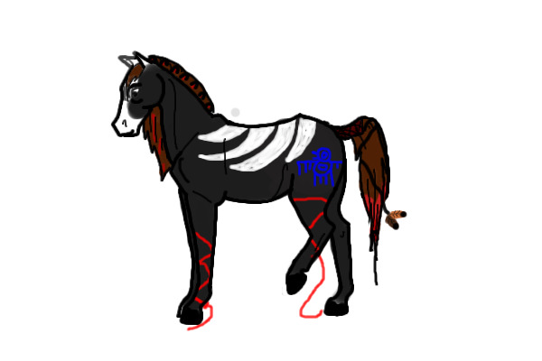 Tribal Horse Charecter Of mine!
