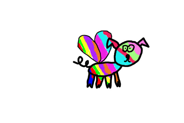 rainbow pig