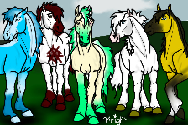 Horses of the rainbow!(I had trouble thinking of names)