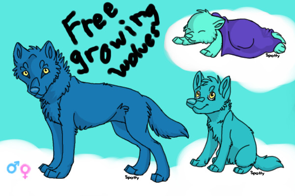 Free growing wolf adoptables!