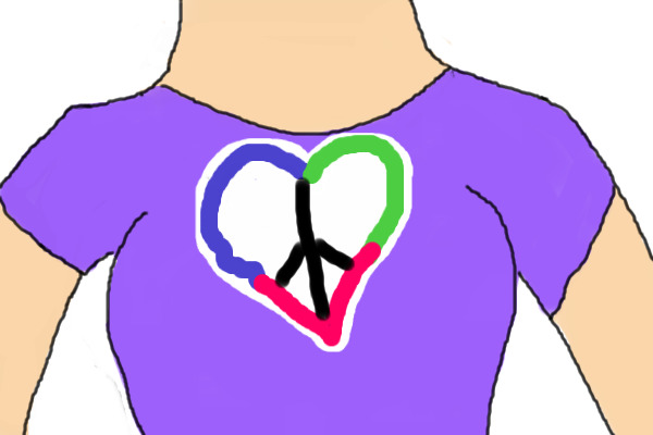 Girl's peace T-shirt