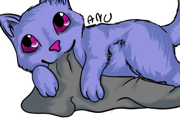 Blanket Kitty by anucika COLORED IN
