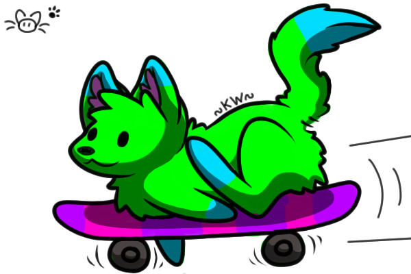 candy's on a skateboard