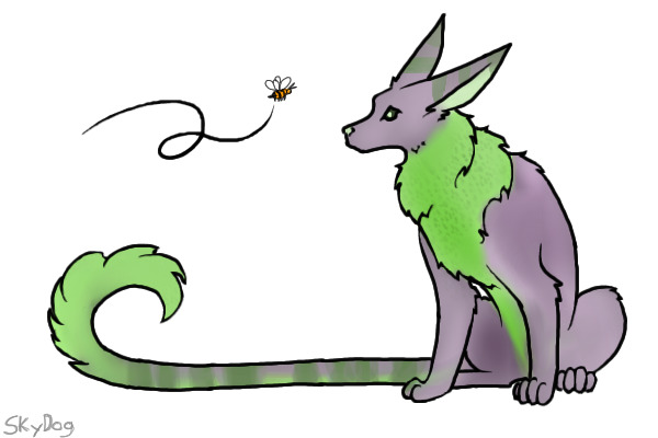 Lilac and Green Critter