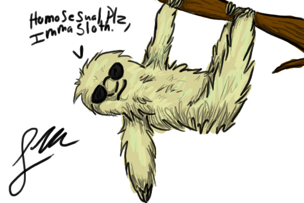 homosesual plz, imma sloth.