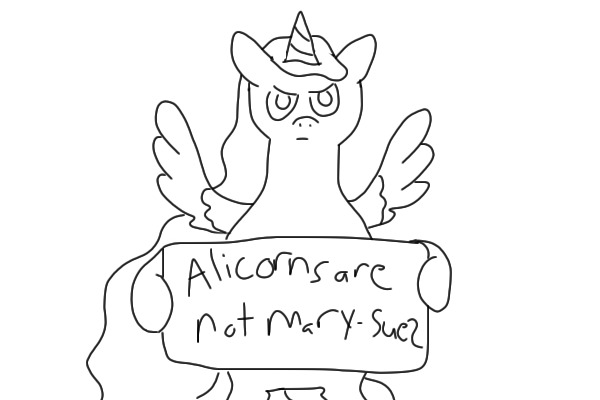 Alicorn sketch WIP