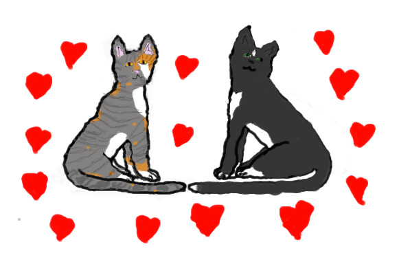 Fallenpaw and Whitepaw in Love