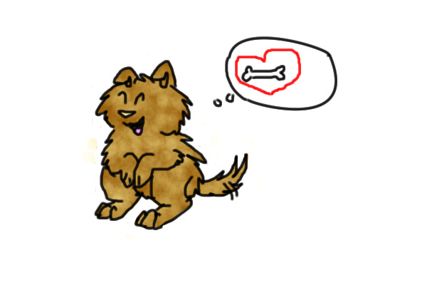 He duz luvs his bones