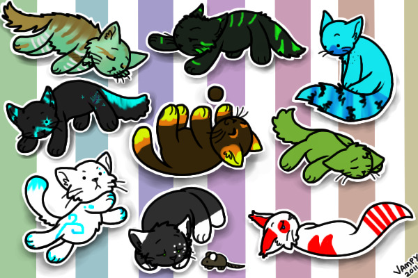 My part of the collab :)   1 cat left!