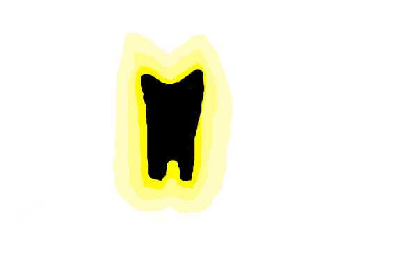 Glowing Black Cat