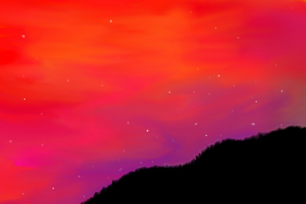 Starry Bloodred Sky