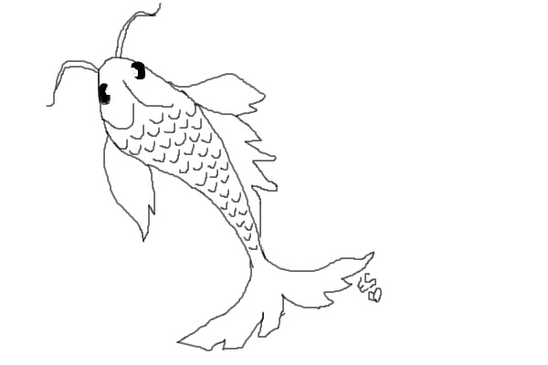 Koi Fish Lineart!!