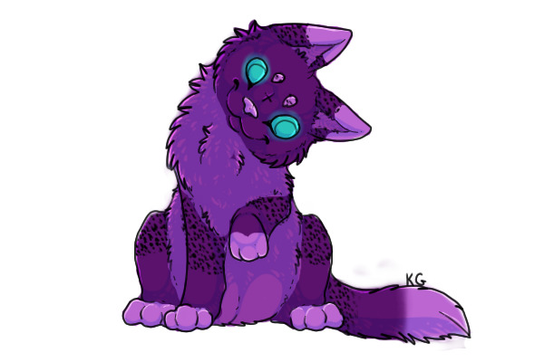 Purple Chibi wolf (Maddy)