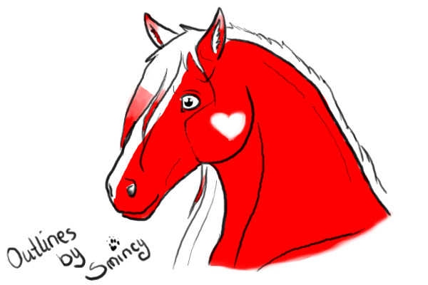 Red and White Horse