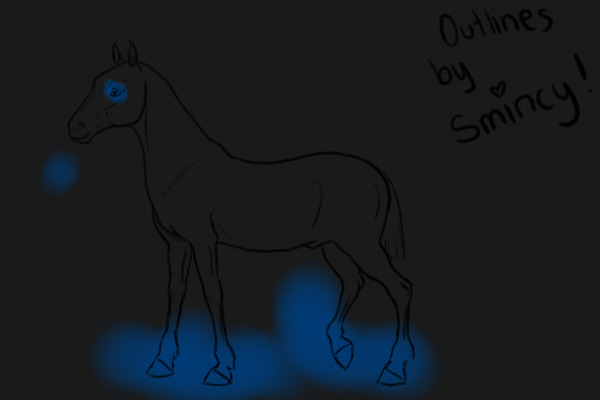 black-saddled blue Nightmare horse whistle