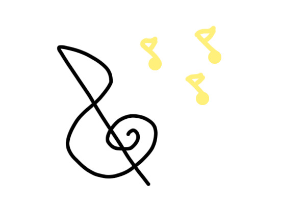 Golden Song's cutie mark, quick drawing