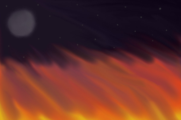 Wildfire at Night
