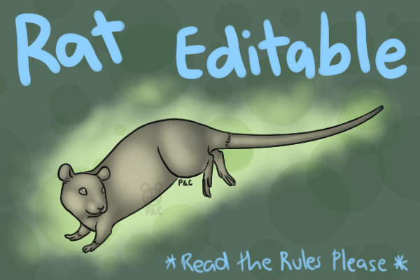 Jumping/Running Rat Editable