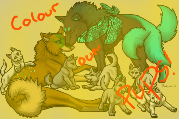colour malika and neptune's pups!