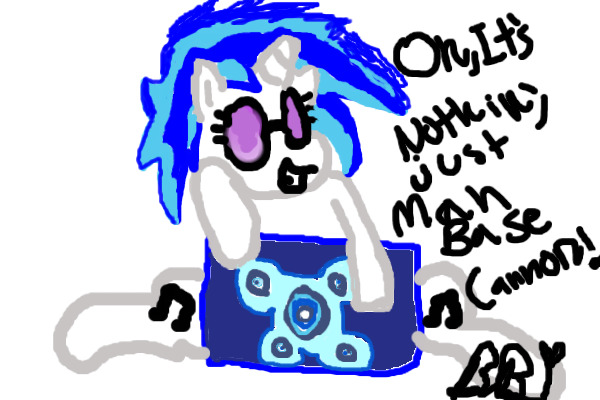 Vinyl Scratch and her Base Cannon