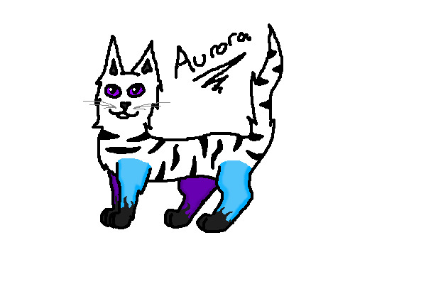 Aurora as a kitty - First oekaki drawing