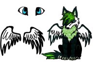 Green toxic winged wolf!