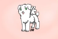 White dog(with wings)