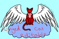 Winged Cat Editable