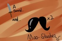 A sword and a moo-stashe