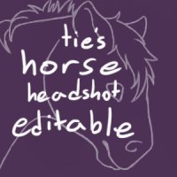 Horse headshot editable