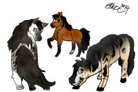 Horse group art for Sharples