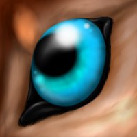 Blinking Wolf Eye (Blue/Brown)