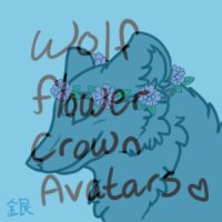 Wolf Flower Crown Avatars!