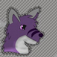 Cute purple wolf