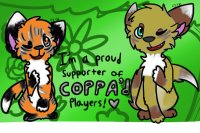 Coppa players support cat and wolf